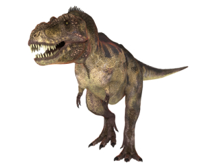 t-rex with blood dinosaur
